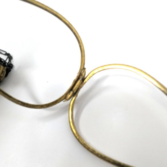 SOLD Antique Victorian Chatelaine Cosmetic Bag Frame Gold Tone Filigree - Picture 13 of 16